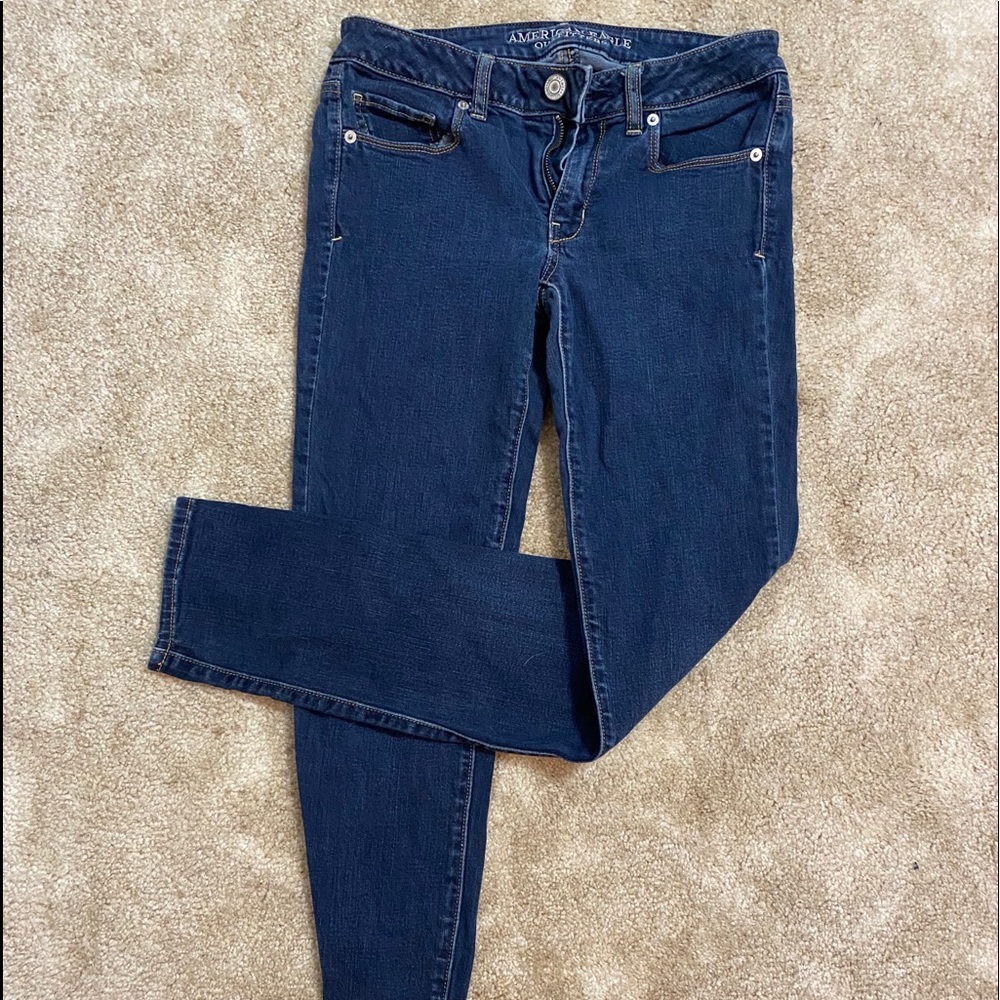 plain women AE jeans